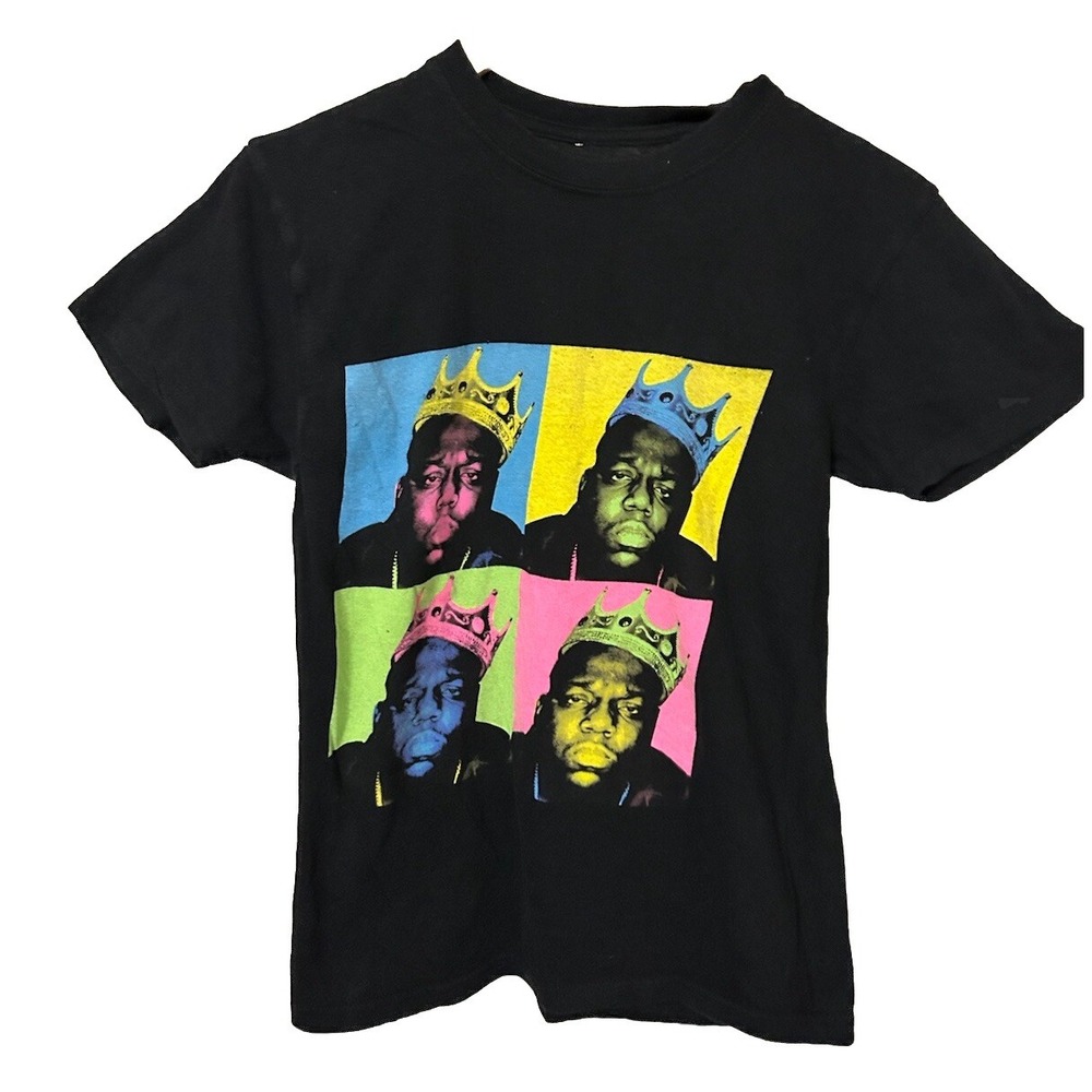 Biggie Smalls T Shirt "The Notorious B.I.G." Men's Small Black Classic Pop Art